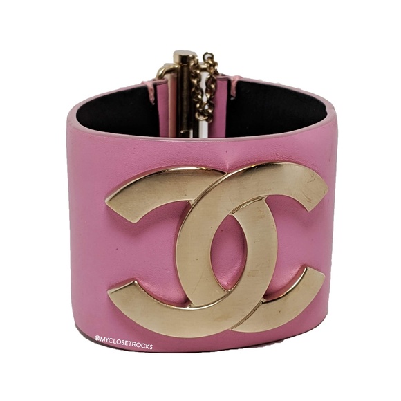 CHANEL Jewelry - SOLD Chanel Pink Leather Cruise Bracelet